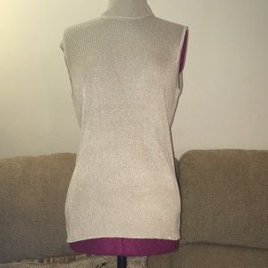 Tan/Gold turtleneck tank top
